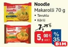 MAKAROLLİ NOODLE 70 G